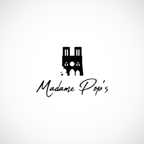 Paris logo with the title 'Madame Pop's logo proposal'