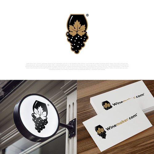 Grape design with the title 'Logo for Winemaker'