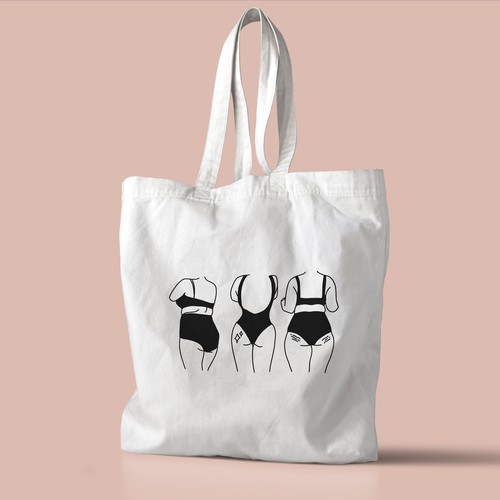 Print illustration with the title 'Illustration für Modelabel'