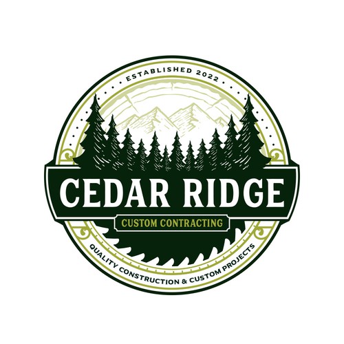 Outdoor brand with the title 'Cedar Ridge Custom Contracting'