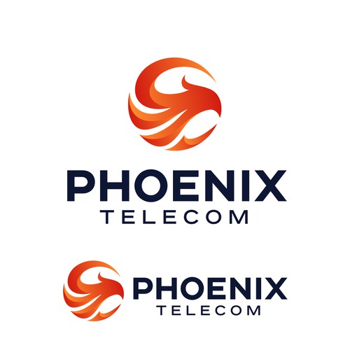 Fire brand with the title 'A Phoenix-themed concept for Phoenix Telecom.'