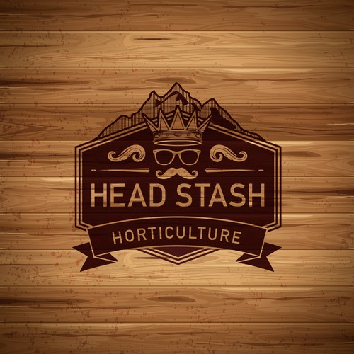 Mustache logo with the title 'Logo for recreatioanl market in Oregon'