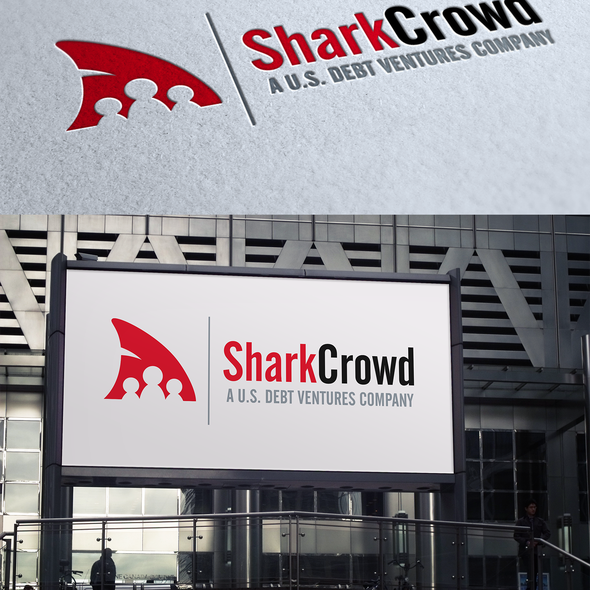 Crowd design with the title 'Shark Crowd: New Iconic Logo and Branding Needed ASAP!!!'