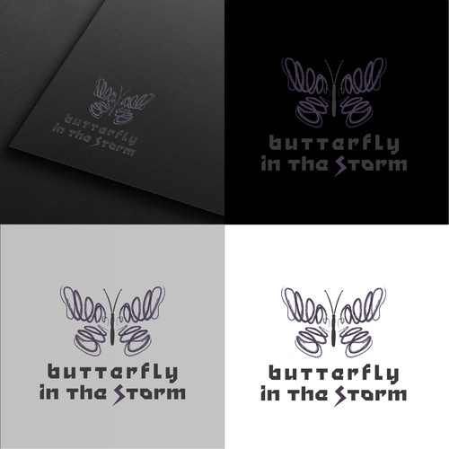 Storm design with the title 'butterfly in the storm'