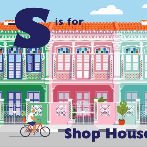 Singapore design with the title 'Illustration for children book'