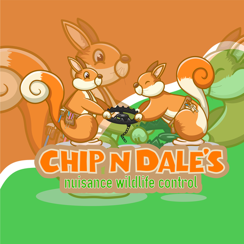 Squirrel logo with the title 'Squirrel cartoon'