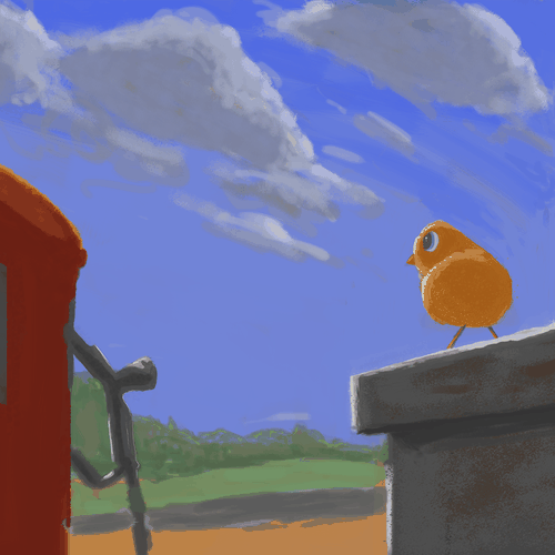 Chicken artwork with the title 'Chicken design for book'