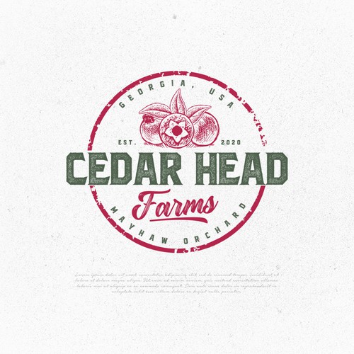 Fruit logo with the title 'Cedar Head Farms'