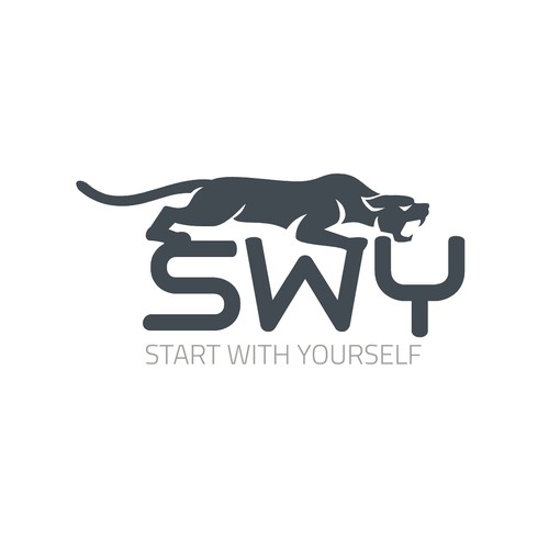 Black panther logo with the title 'Start With Yourself'