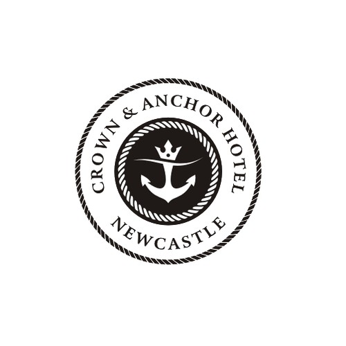 Nautical logo with the title 'Design hotel logo for Crown & Anchor'