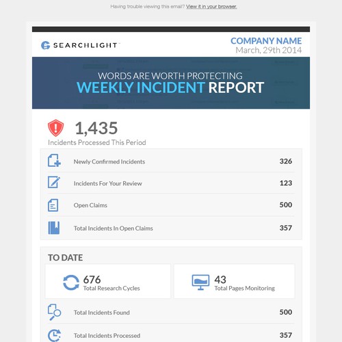 Newsletter design with the title 'E-newsletter'