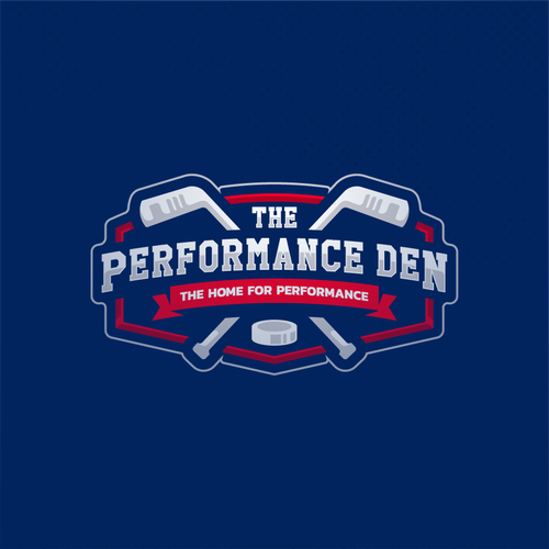 Ice hockey logo with the title 'The Performance Den'