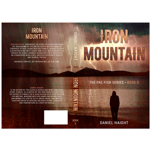 Iron design with the title 'Sci-Fi Book Cover'