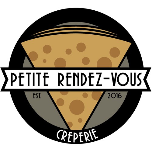 Crepe design with the title 'logo for a crepe trailer'