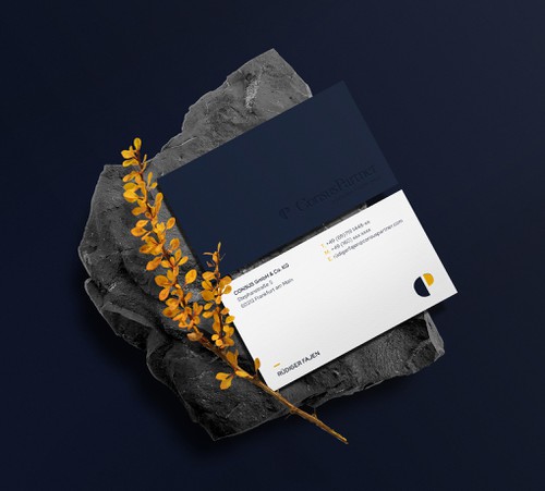 Edgy design with the title 'Consus Partner Business Card'