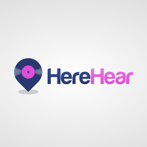 Service logo with the title 'Create the next logo for HereHear music platform'