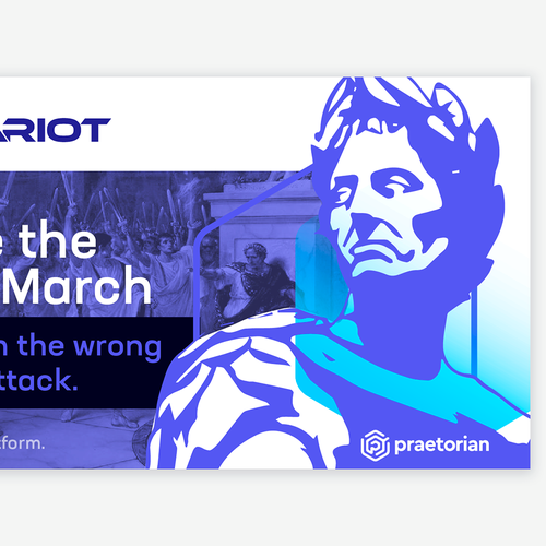 Social media artwork with the title 'ides of march illustration'