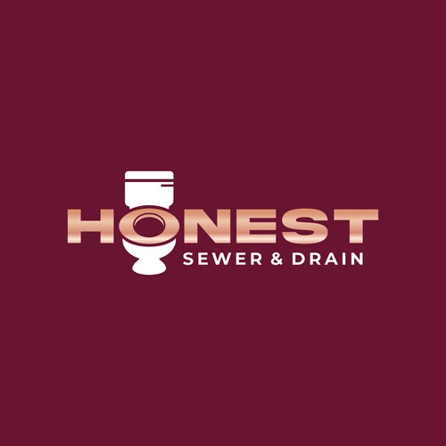 Toilet design with the title 'Logo for honest'