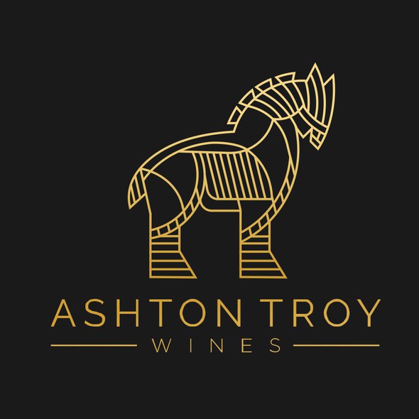 Trojan design with the title 'Ashton Troy Wine'