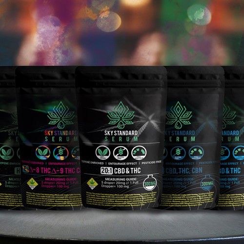 Oil packaging with the title 'Packaging concept for cbd oil'