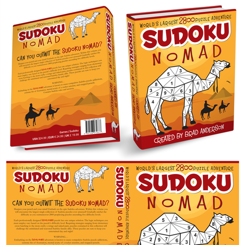 Game book cover with the title 'Book cover design for SUDOKU NOMAD'