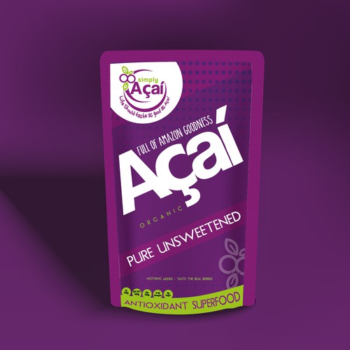 Factory design with the title 'Acai Berry'