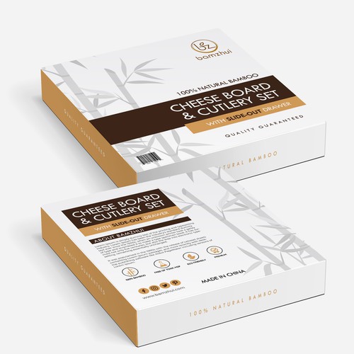 Kitchen packaging with the title 'Bamboo Cheese Board'
