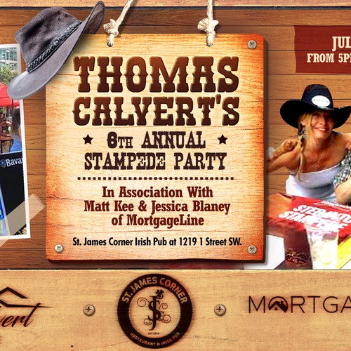 Cowboy design with the title 'Facebook Event Banner Design'