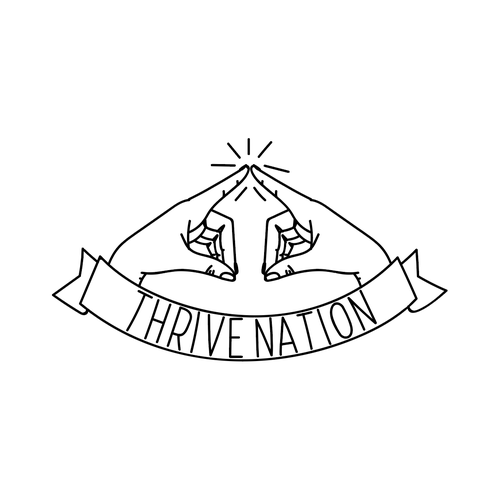 Indie logo with the title 'Thrive Nation Logo'