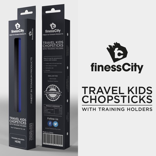 Black and white packaging with the title 'Chopstick Box'