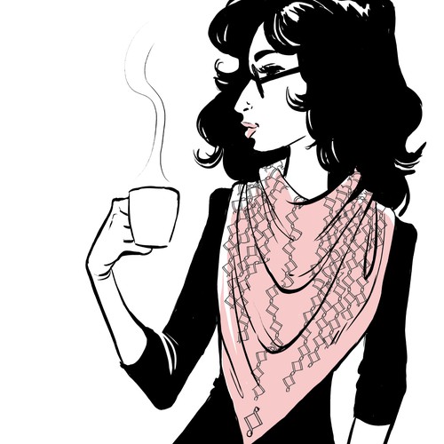 Elegant illustration with the title 'Elegant fashion design'