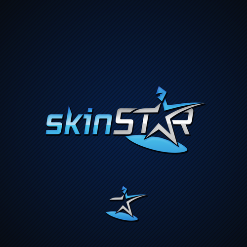 Light blue design with the title 'Sleek Water Sports Logo'