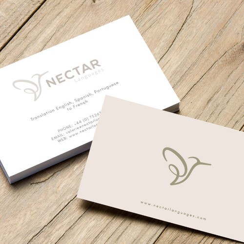 Nectar design with the title 'Colibri logo and business card design'