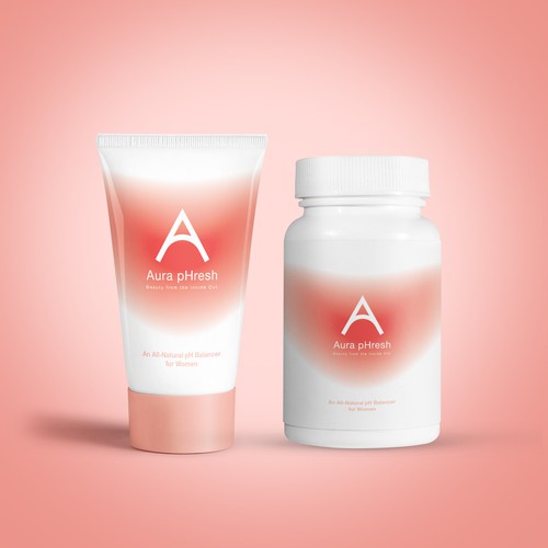Smooth design with the title 'Aura Phresh Logo and Packaging'