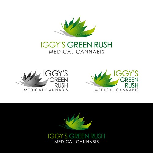 Hemp oil logo with the title 'IGGY'S GREEN RUSH'