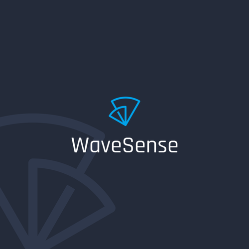 Line design with the title 'Techy logo for self-driving vehicle company: WaveSense'