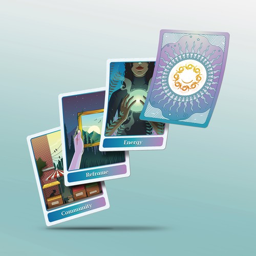 Playing card design with the title 'Custom Card Illustrations'