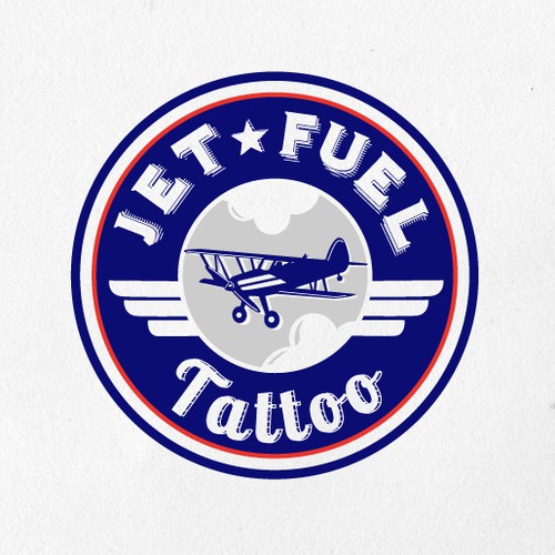 Aviator logo with the title 'Vintage/Flat Aviation Logo'