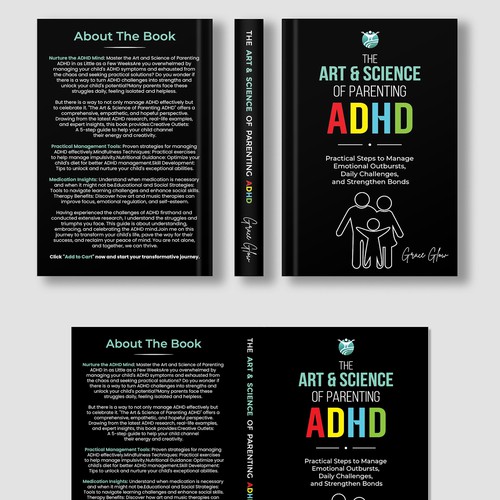 Psychology book cover with the title 'ADHD Book Cover'