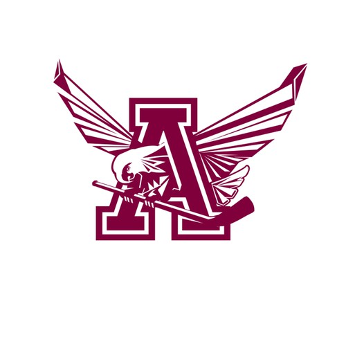 Hawk logo with the title 'College Hockey Logo'