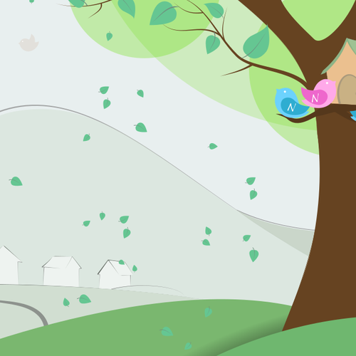 Family artwork with the title 'Family tree illustration'