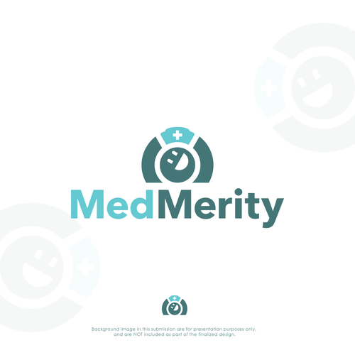 Nurse logo with the title 'Logo design proposal for a healthcare recruiting website'