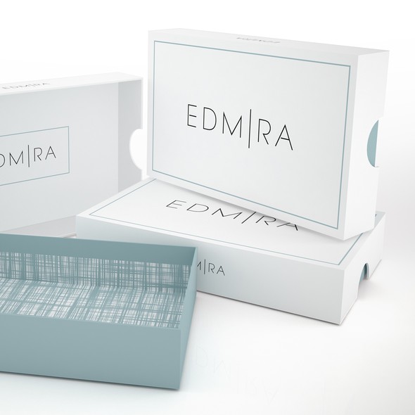 Sportswear design with the title 'PRODUCT PACKAGING FOR EDMIRA'