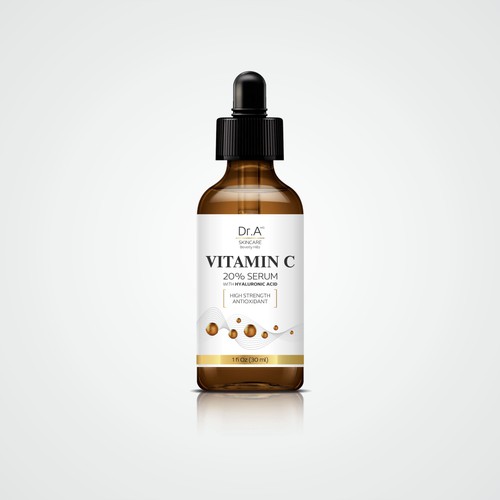 Skincare label with the title 'Label Design'