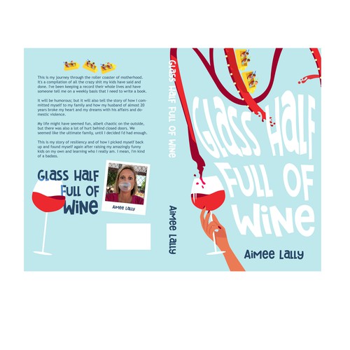 Cartoon book cover with the title 'Humorous stories about motherhood and family. Book cover '