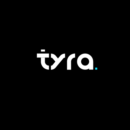 Futuristic brand with the title 'Wordmark Logo Accounting & Financial TYRA'