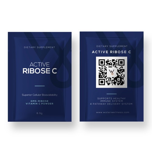 Whey packaging with the title 'Sachet design'