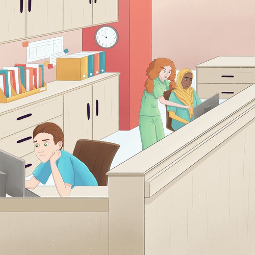 Medical artwork with the title 'illustration for book'