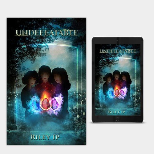 Digital art book cover with the title 'Book cover'