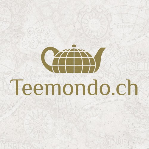 Teapot design with the title 'Logo for a tea-online-shop in Switzerland'